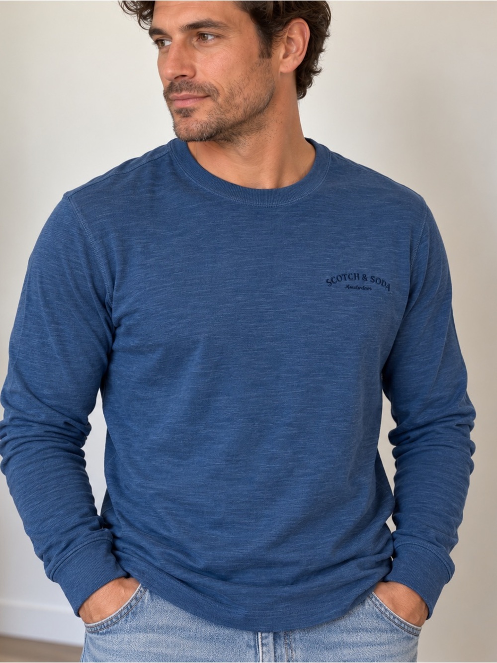 Scotch & Soda Amsterdam Men’s Blue Long Sleeve Shirt Medium